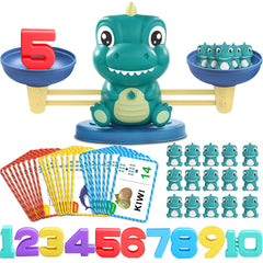 Kaodezhu dinosaur math balance toy on its base, engaging kids in hands-on balance practice.