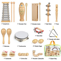 KAQINU wooden shaker toy adds tactile play and sensory learning.