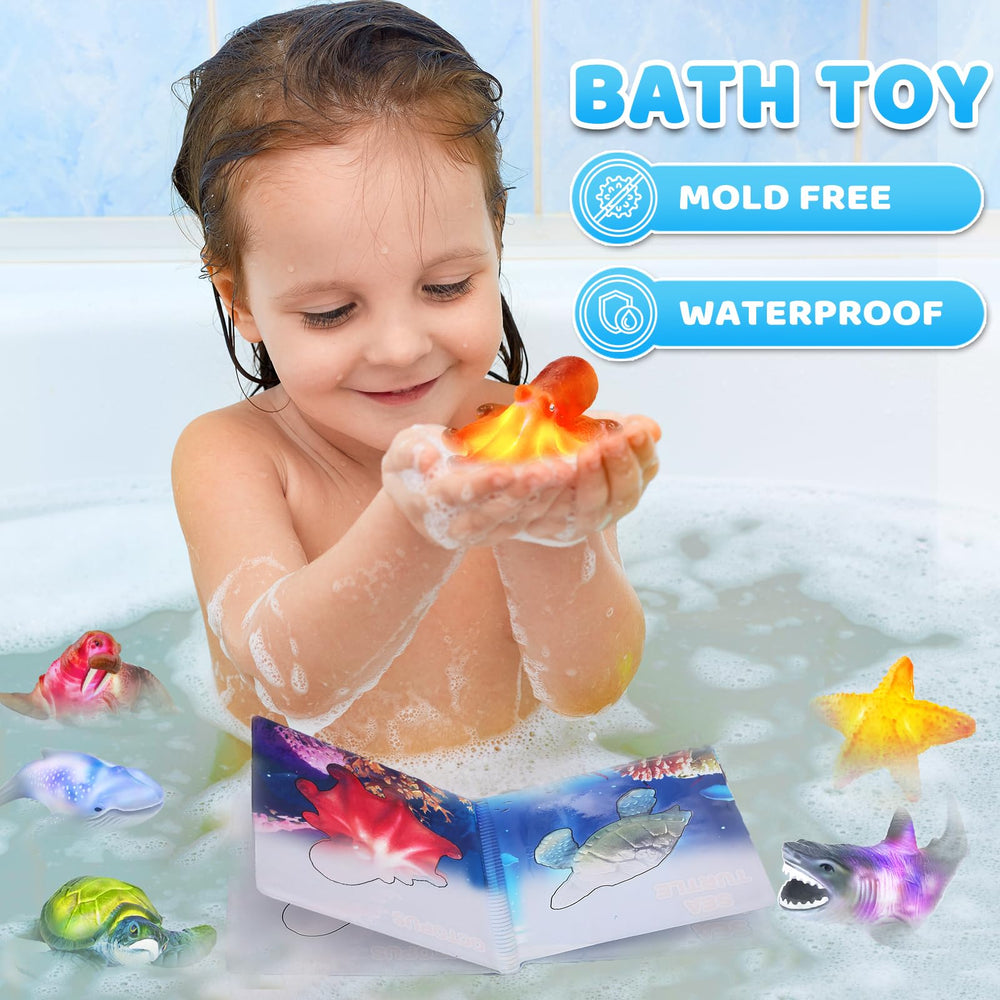 KarberDark magic bath book and storage bag with water-activated color change.