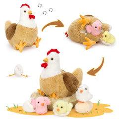 Karister 7Pcs chicken stuffed animals baby chick plush 1 for nurturing role play