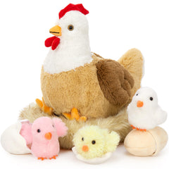 Karister 7Pcs complete set plush display ready for farmyard playtime