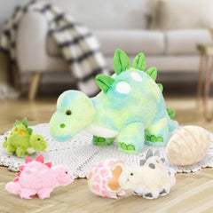 Karister egg half-shell plush shows the emerging dino story