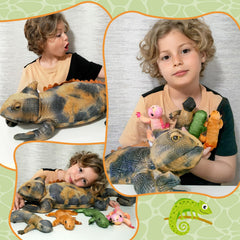 Karister giant lizard plush baby lizards 3 for group play and companionship.