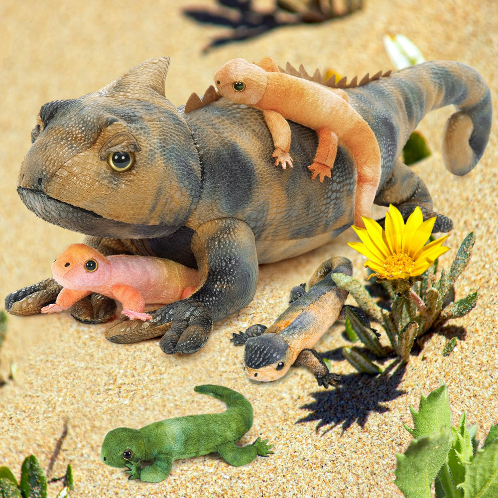 Karister giant lizard plush baby lizards 4 for family-themed décor and care.