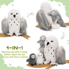 Karister owl babies trio plush set inspires storytelling and role play.