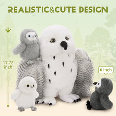Karister mother owl nursery scene plush adds woodland decor charm.