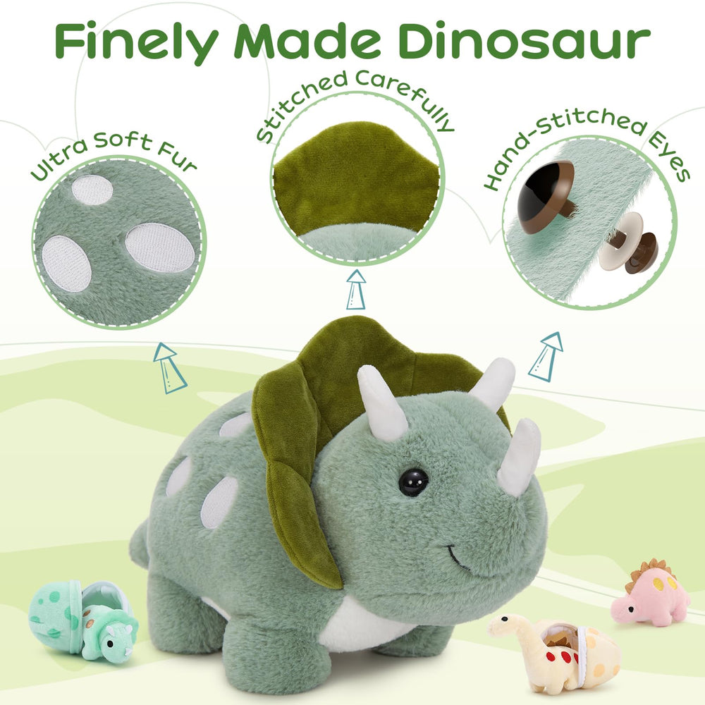 Karister Plush Baby Triceratops tiny cuddle-ready companion.