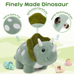 Karister Plush Baby Triceratops tiny cuddle-ready companion.