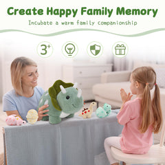 Karister Plush Dinosaur Egg Blue colorful, imaginative playtime.