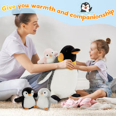 Karister soft penguin plush material designed for safe hugs.
