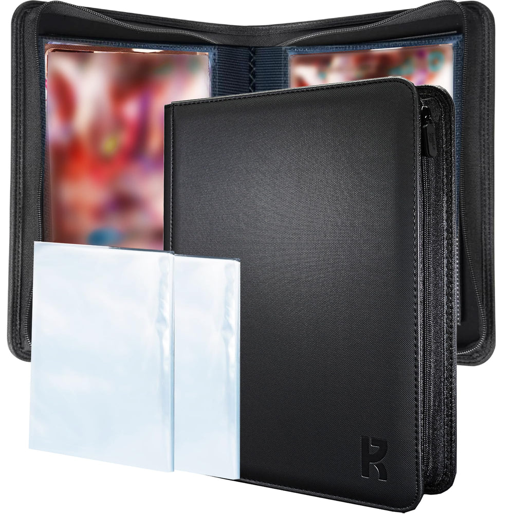 KarlyPro jumbo card binder front view showing compact organization for 6x8 inch cards