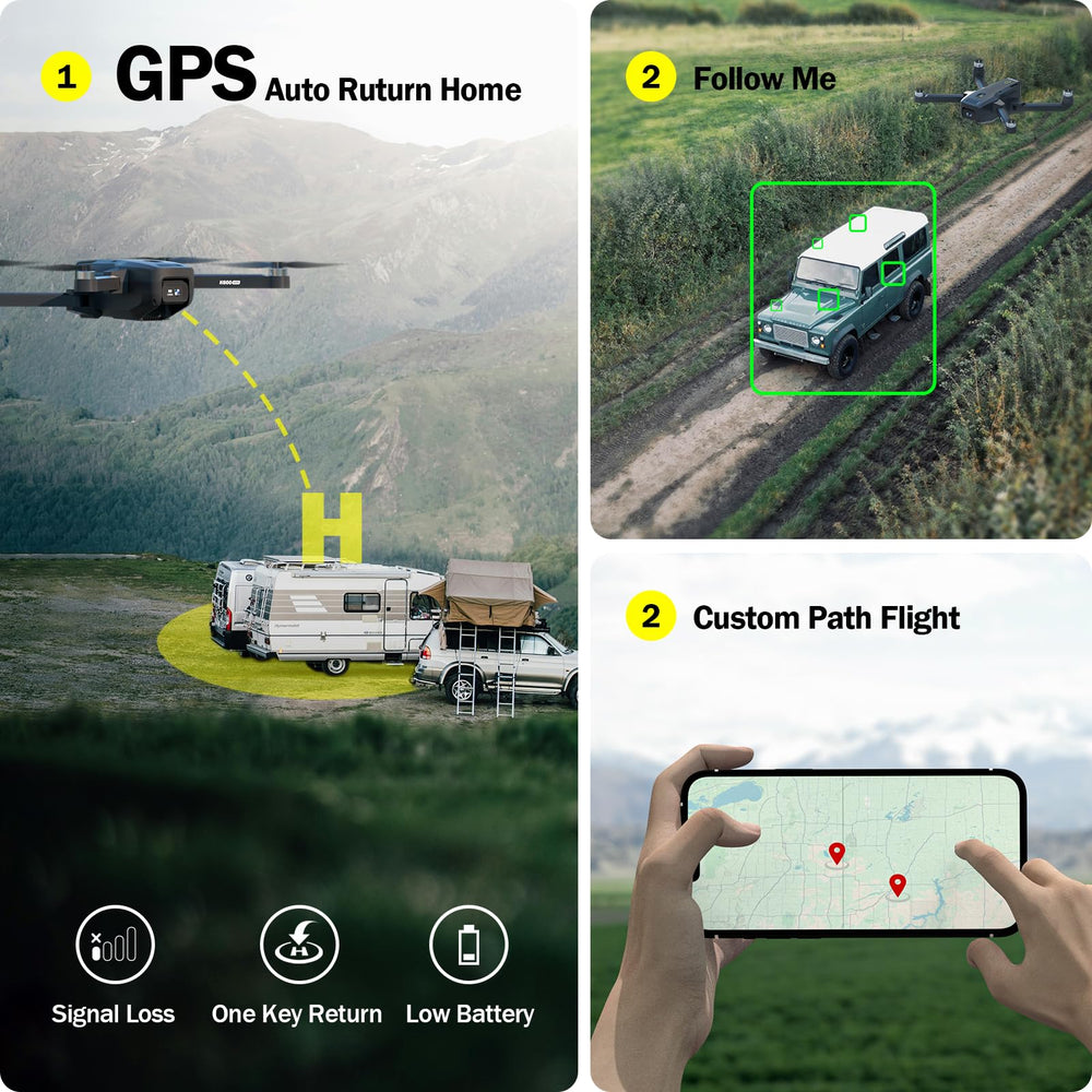 karuisrc GPS Drone with extended range enabling expansive aerial exploration