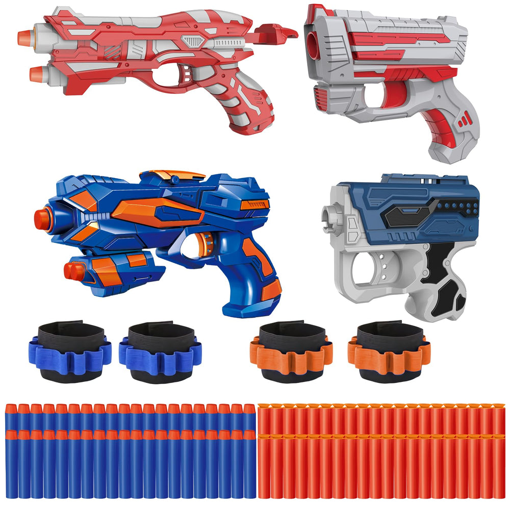 Kasebro 4-pack blaster set front view ready for team battles