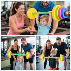 Kasebro compact home gym setup shown in a small play area