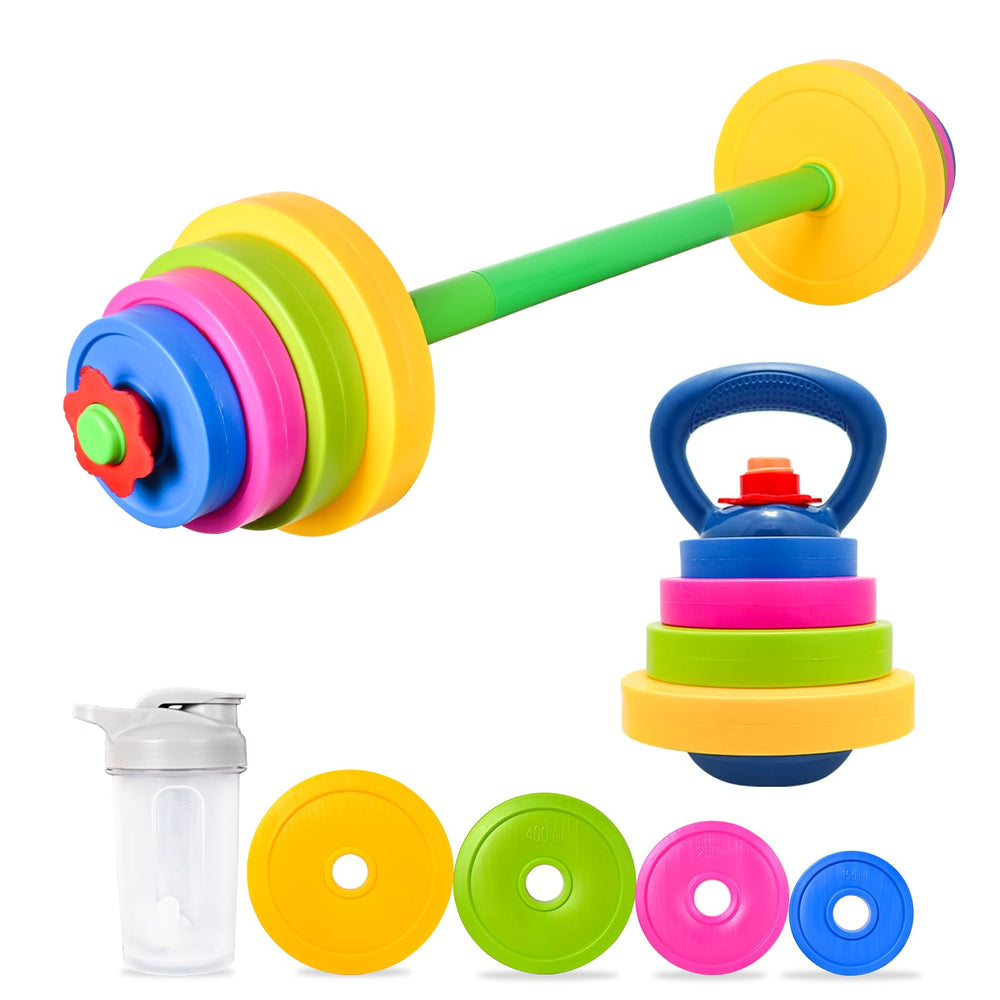 Kasebro water-fillable barbell demonstrating adjustable weight for growing strength