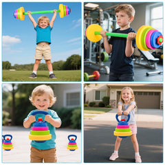 Kasebro water-fillable kettlebell with secure handle for safe kid play