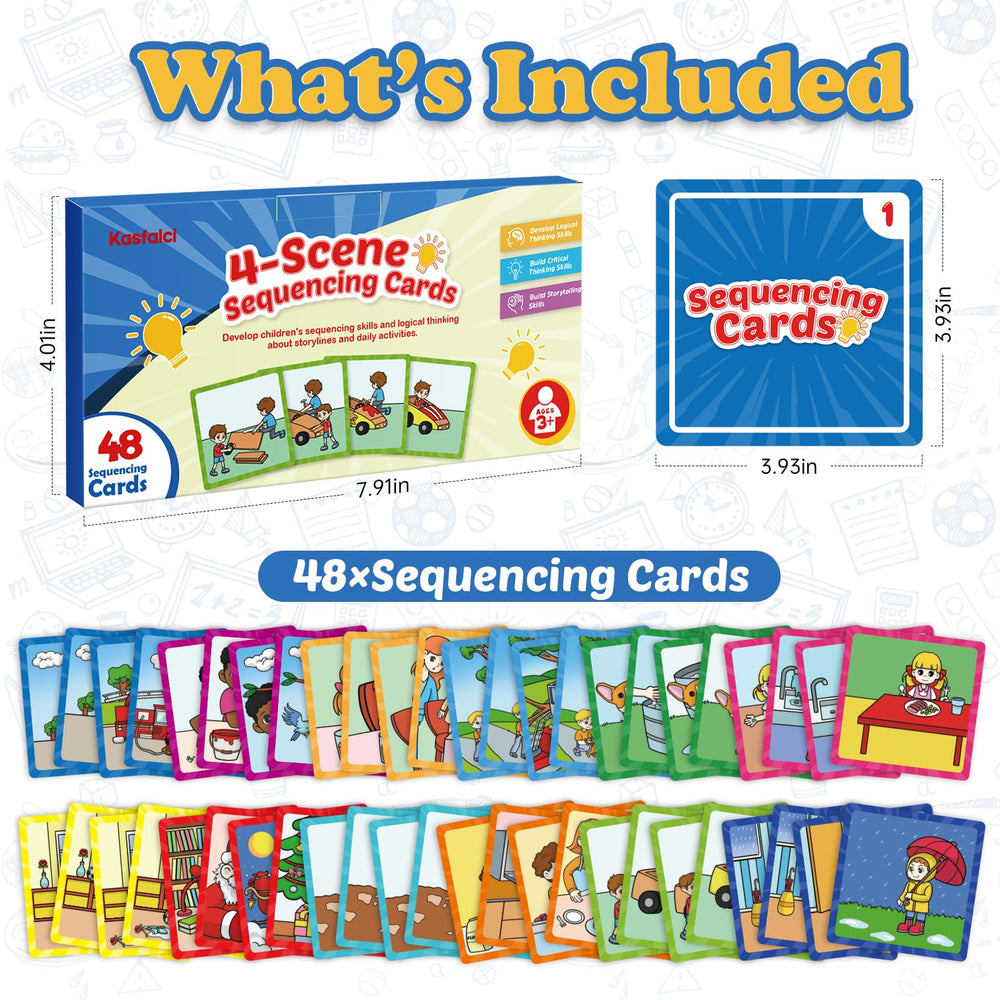 Kasfalci sequencing cards work well for homeschooling as a hands-on storytelling activity.