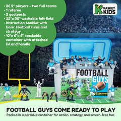 Kaskey Kids 26 players across two teams ready for quick setup.