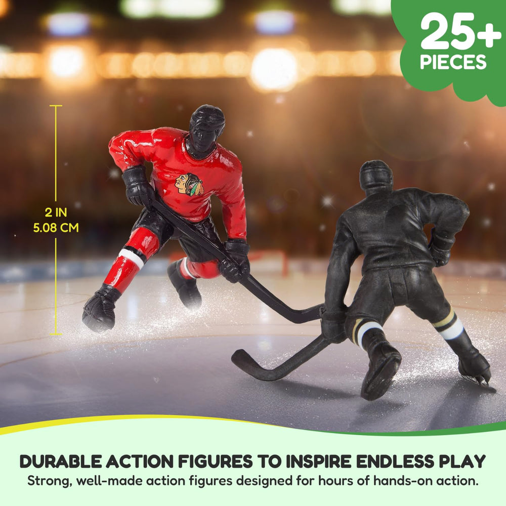Kaskey Kids NHL Hockey Guys rink pieces and puck expand play space for creative setups.