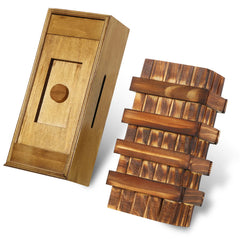 Kasyat wooden puzzle box with secret compartment for adults