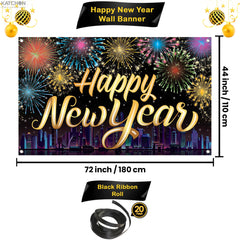KatchOn 28-inch Happy New Year balloon adds dramatic color to the setup