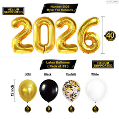 KatchOn black-gold confetti balloons add festive sparkle to your decor.