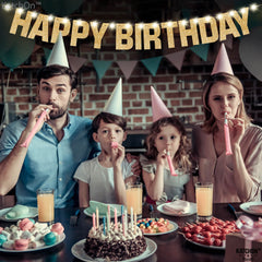 KatchOn black and gold theme banner suits sophisticated parties
