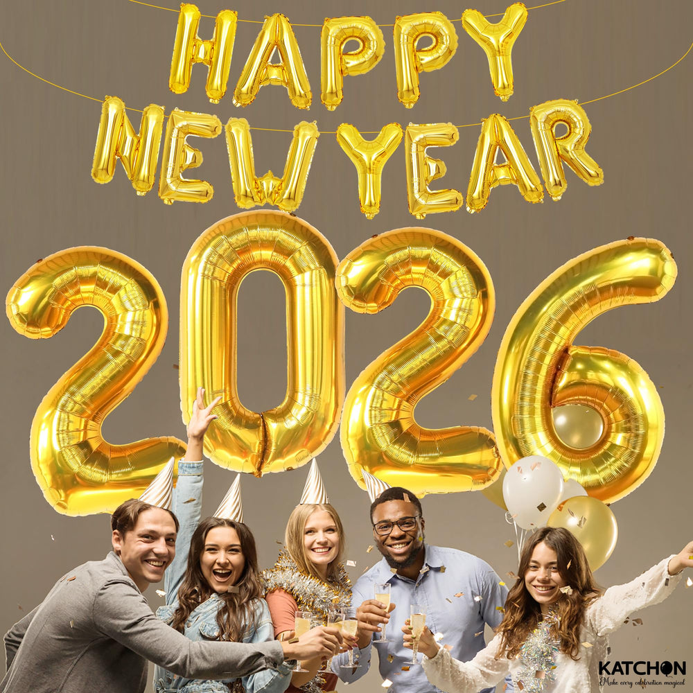 KatchOn durable gold foil balloons, close-up of premium material