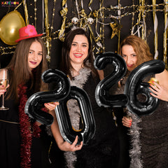 KatchOn 16-inch 2026 balloons highlight a bold focal point in photos.