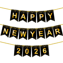 KatchOn Happy New Year 10ft banner wide display for NYE backdrop.