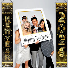 KatchOn Large New Year Sign Illuminates Entrances with Glamour.