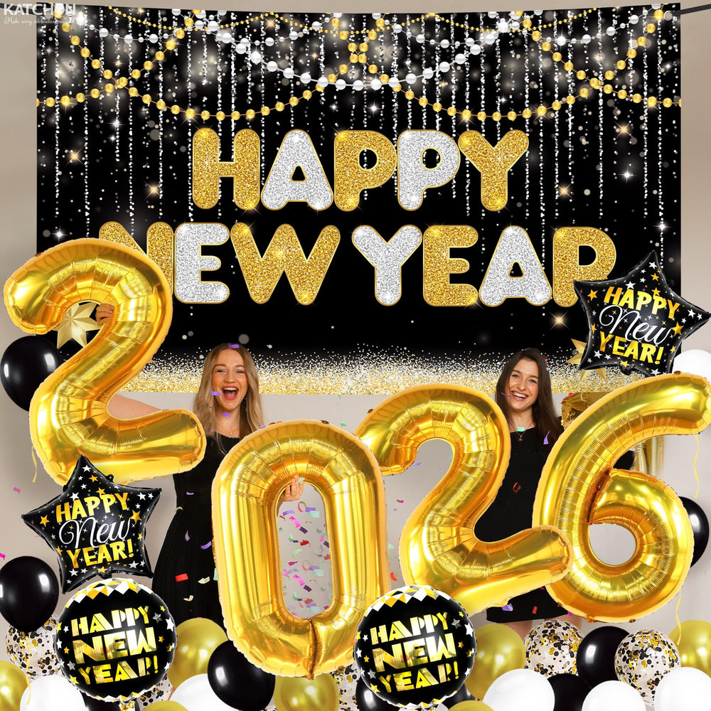 KatchOn mylar round balloons draw attention as focal decor pieces.