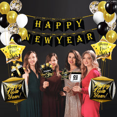KatchOn New Year's Eve backdrop creates a vivid photo backdrop.
