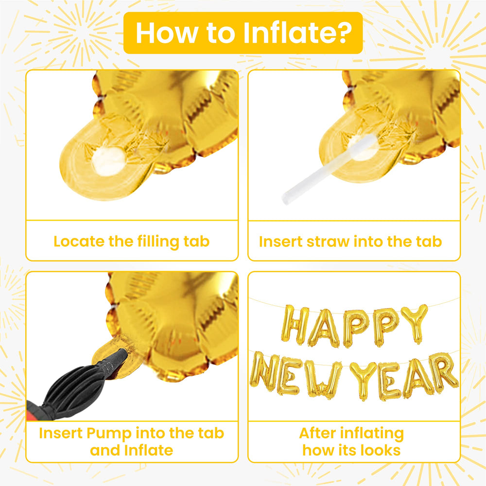 KatchOn new year's eve decorative balloons hanging elegantly to elevate party entrance or door welcome