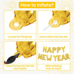 KatchOn new year's eve decorative balloons hanging elegantly to elevate party entrance or door welcome
