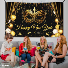 KatchOn versatile NYE backdrop for walls, stages, or photo booths.