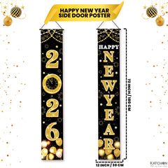 KatchOn Nye banner black gold 2026 door, ideal for entryway ambience.