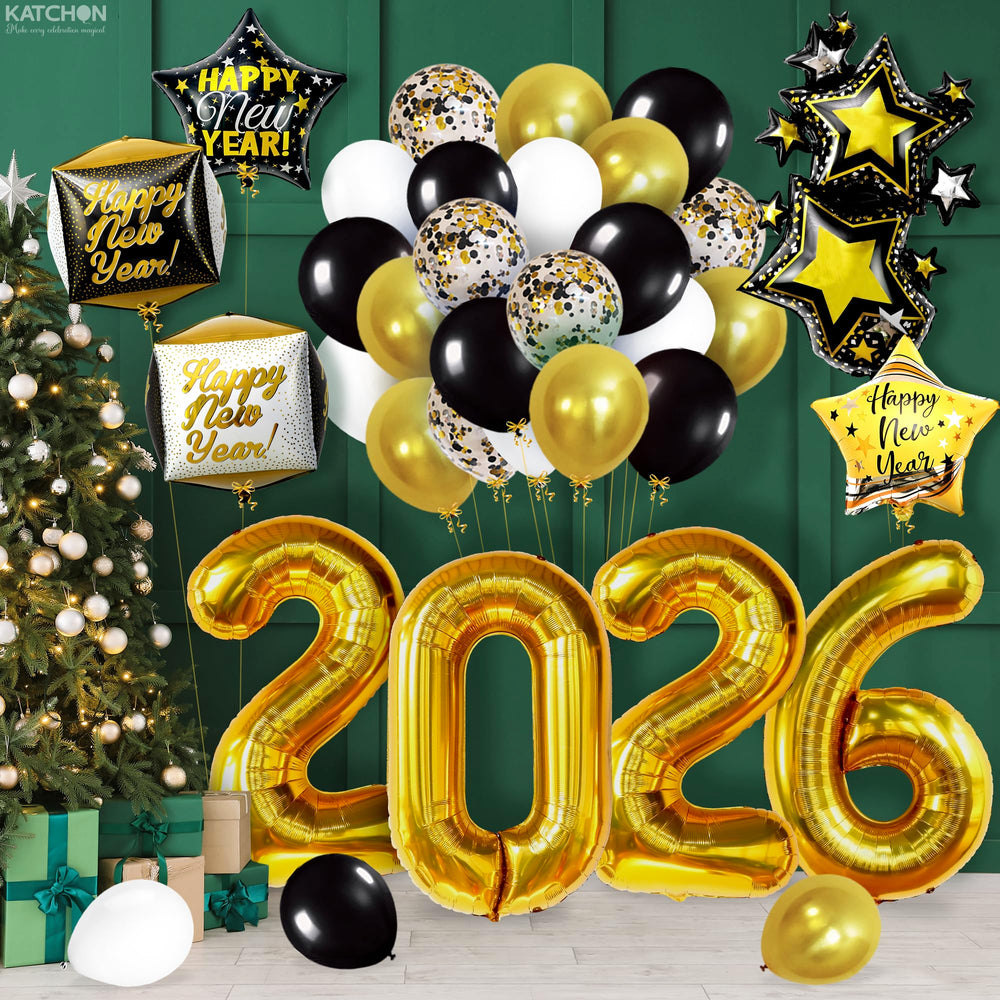 KatchOn NYE decorations kit 2026 offers a cohesive, stylish look.