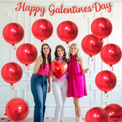 KatchOn Valentines Day red balloon sparkling indoor celebration