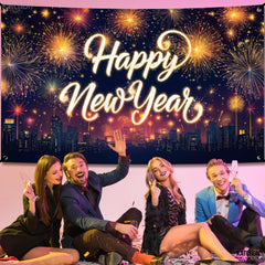 KatchOn banner serves as a photo booth backdrop for festive selfies.