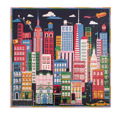 Assembled 22-inch square puzzle laid on a flat surface for mindful, relaxing moments.
