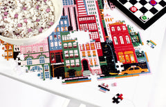 Pieces made from sturdy cardboard with smooth edges for durable interlocking.