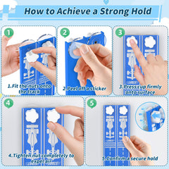 Katgogoo high-grip suction cups secure the track on smooth surfaces.