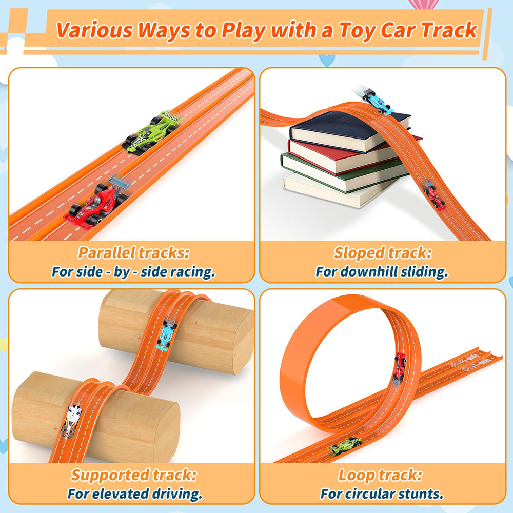 Katgogoo waterproof and portable track for indoor or outdoor play.