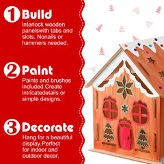Kathfly build-your-own gingerbread house kit for family crafting time.