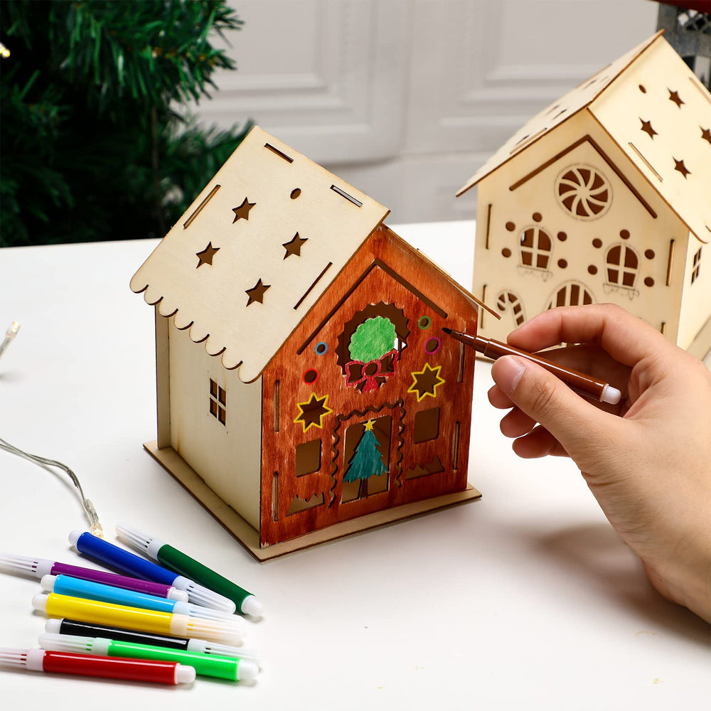 Kathfly lightweight wooden houses for tabletop display and easy setup.