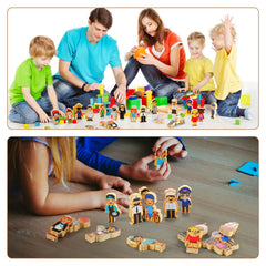 Kathfly wooden toy people playing fosters creativity and storytelling during play
