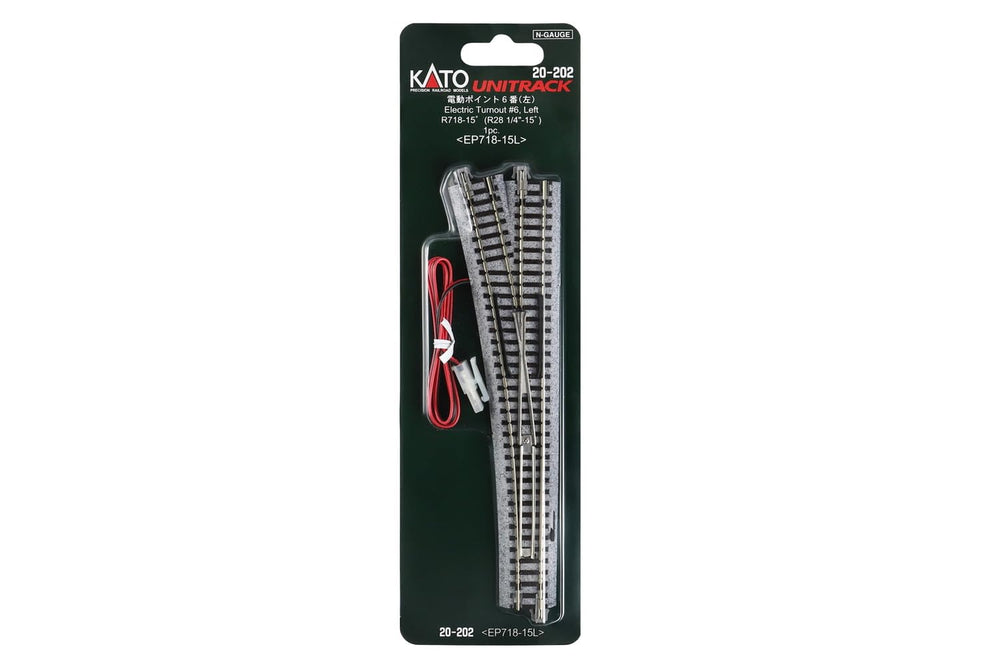 KATO N-gauge electric point-6-left railbed installation space-saving design