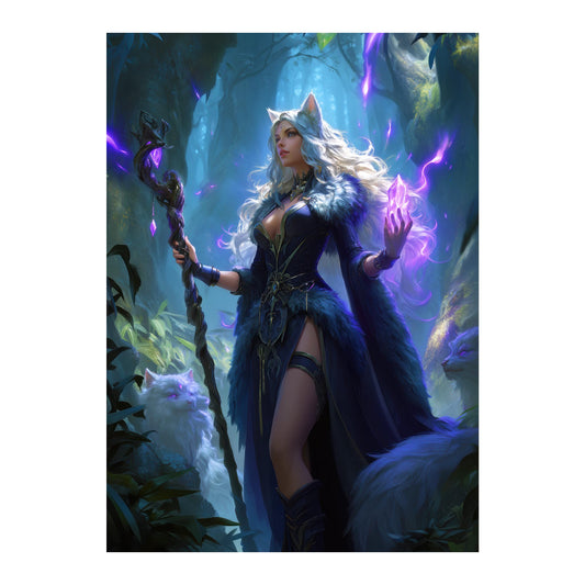 Katomula Cat Warlock sleeves pack, front view for card storage and protection.