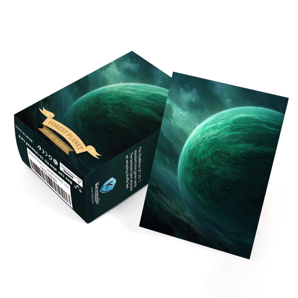 Katomula protective box stores 100 sleeves or 70 sleeved cards neatly.